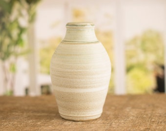 Handmade pottery bottle vase