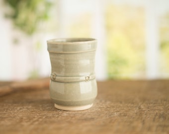 Small tumbler, handmade pottery tumbler