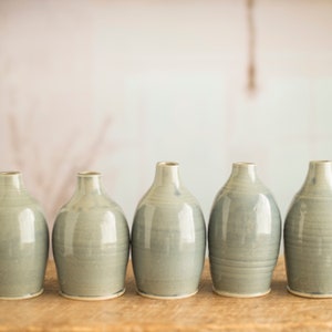 Small pottery bottle vase image 5