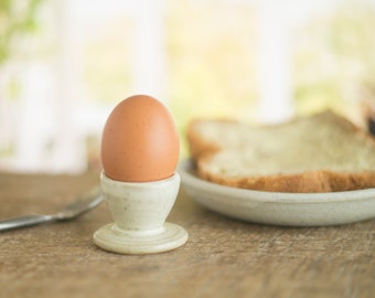 Handmade Satin Glazed Pottery Egg Cup