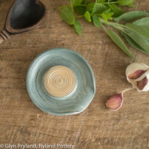 Garlic grating dish ceramic grater. Garlic grater