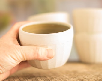 Pottery tumbler, handmade stoneware beakers