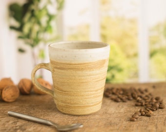 Handmade pottery mugs,  rustic pottery 16 fl oz mug