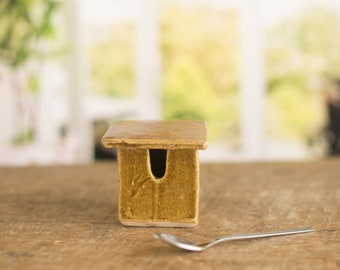 Square lidded pot, jam marmalade pot