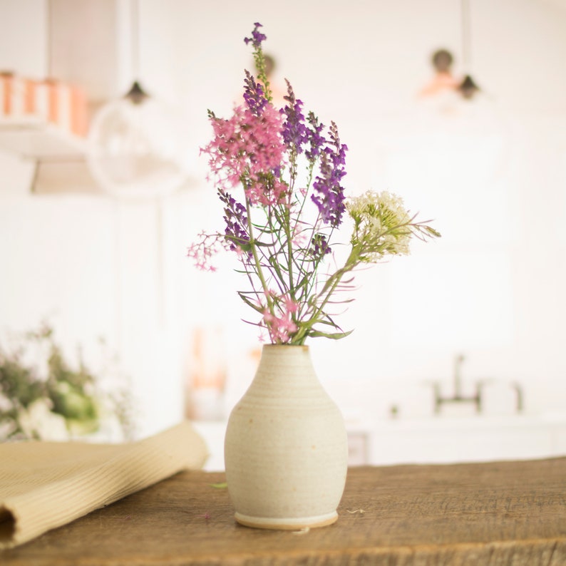 Small pottery bottle vase image 3