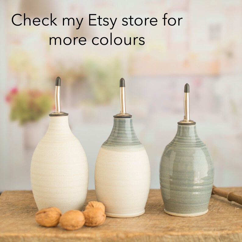 Ceramic Oil Bottle Handmade Olive Oil Bottle Oil Dispenser Etsy