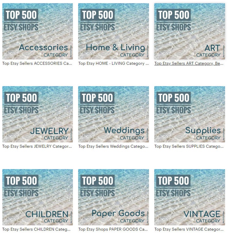 Best Etsy Sellers Best on Etsy Shops Top Selling Shops Best Etsy