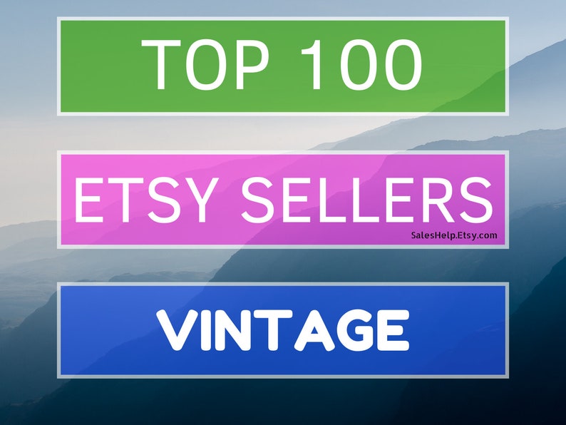 Top Etsy Sellers VINTAGE Best on Etsy Bestsellers Top Etsy