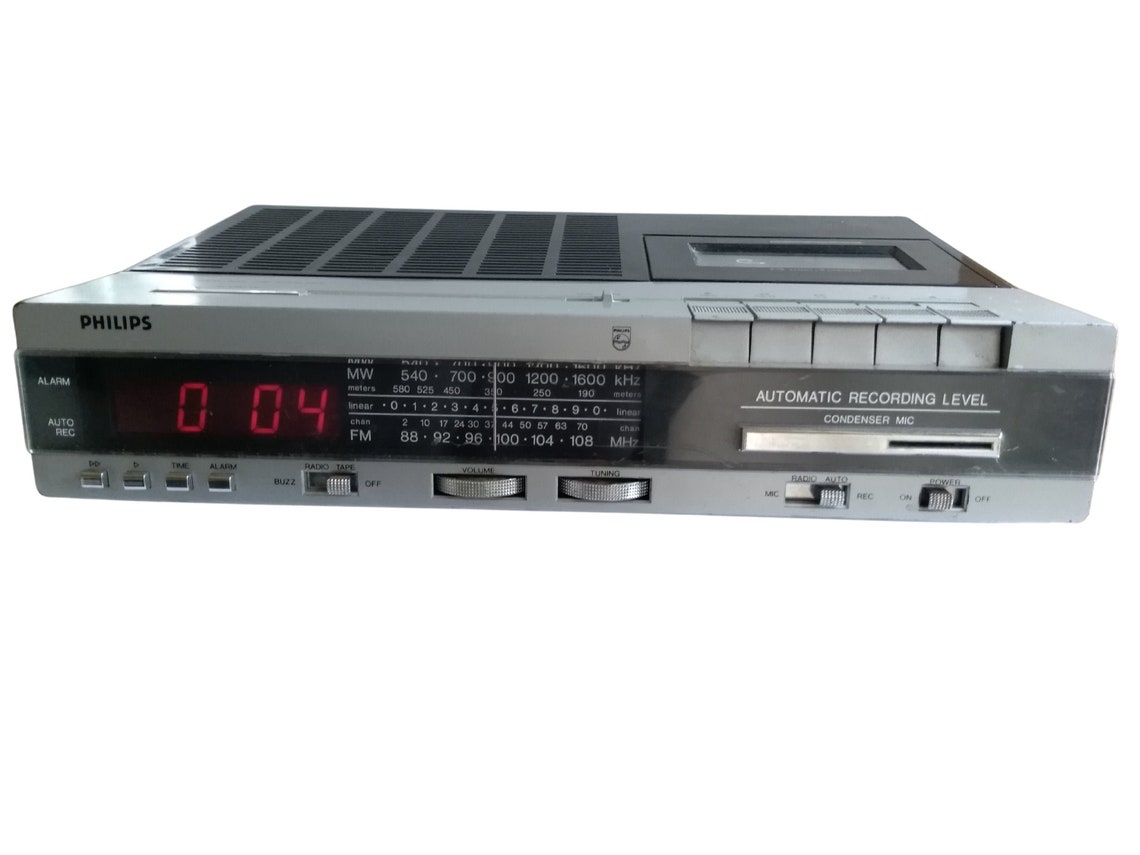Music Clock Philips 90 ARC 16 FM MW Radio Cassette Recorder Etsy
