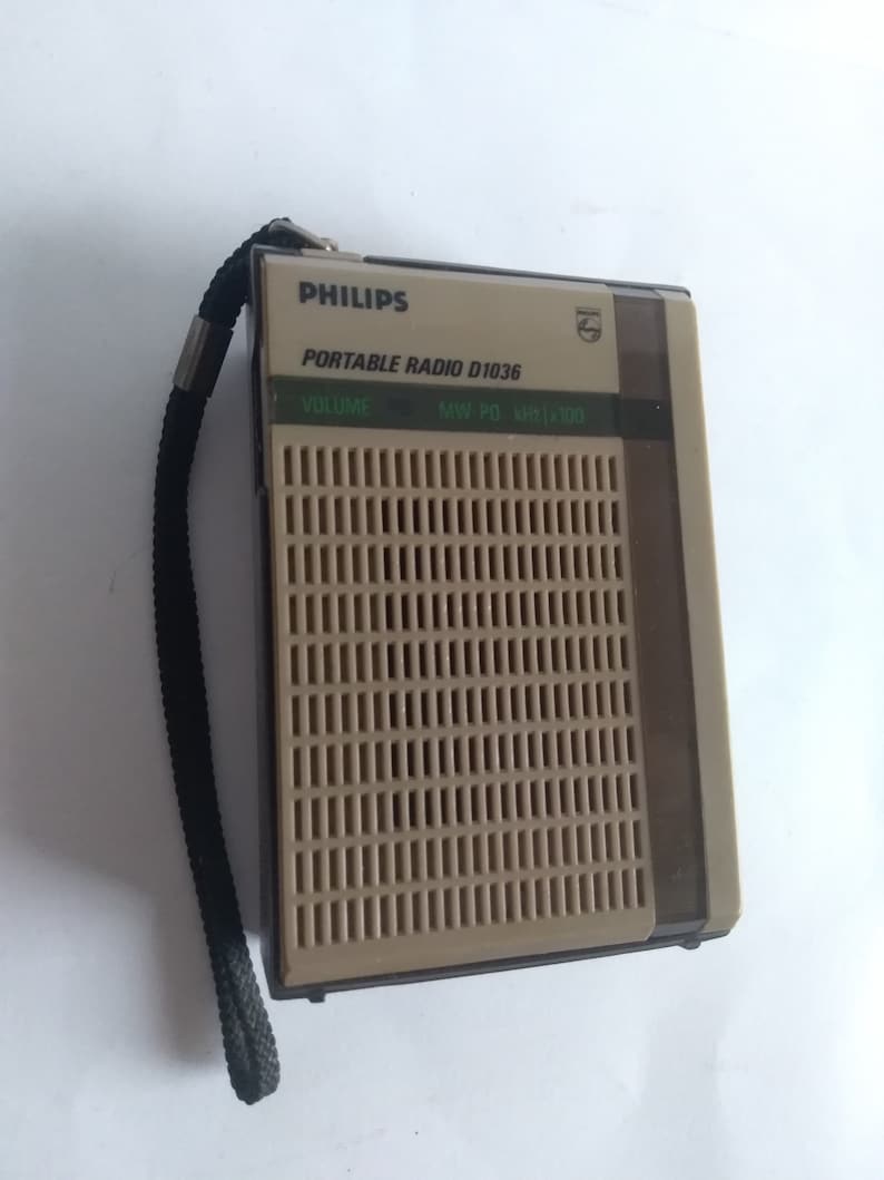 Philips D1036 Retro Portable Radio Medium wave Radio Vintage audio Old times Collectible image 1