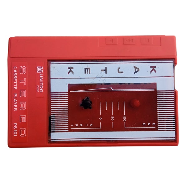 Unikat Kajtek PS-101 Walkman Stereo-Kassettenspieler 80er Jahre Retro Audio- und voll funktionsfähig