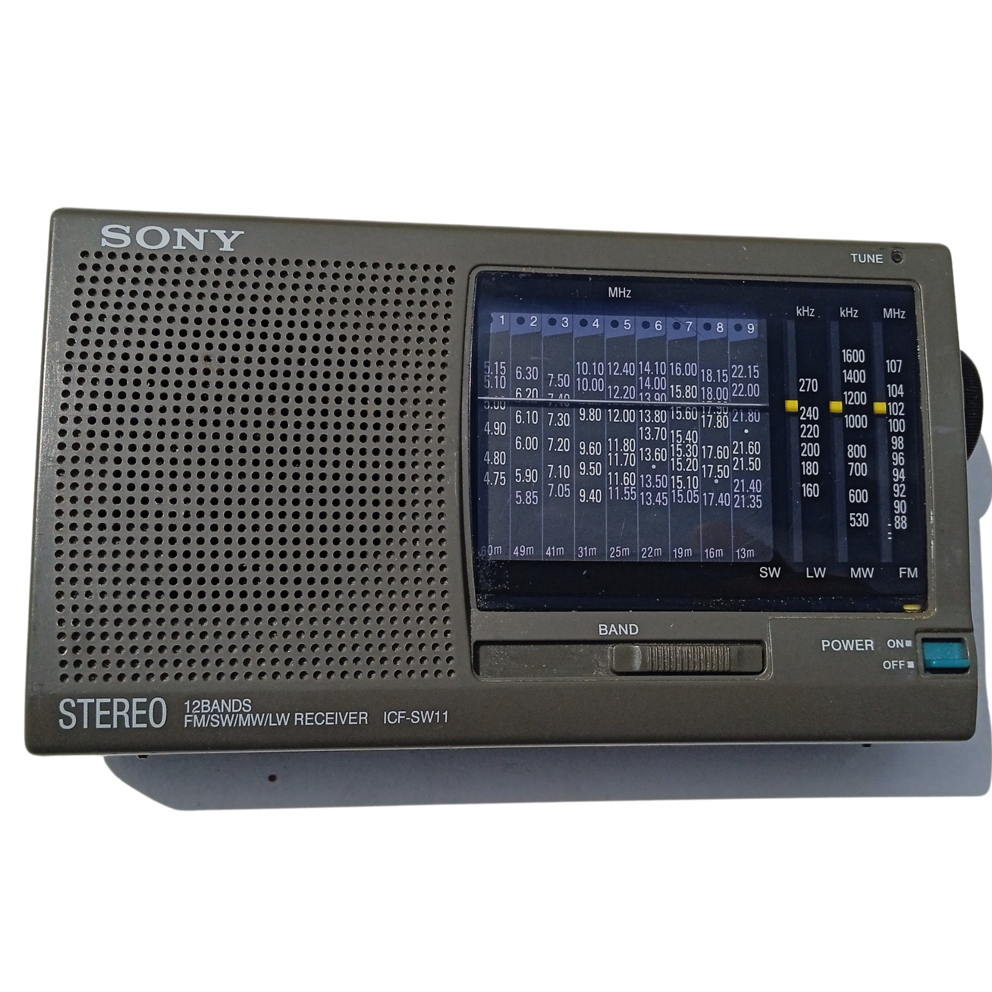 Retro Radio Sony ICF SW11 FM Stereo 12 Band Reciever Vintage Audio