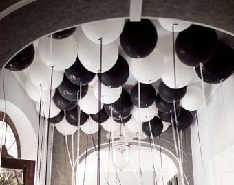 Black and White Latex Balloons: Party & Wedding Decor