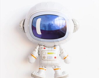 Space Them Balloons | 1 x Jumbo Astronaut Balloon 36" | Giant Space Balloon | Space Party Theme Boys Birthday  | Outer Space Party Supplies