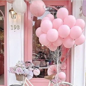 10 x Pastel Pink Latex Balloons 13&quot; | Pastel Latex Balloons | Pink Party Balloons | Wedding Birthday Pride Latex Balloons Set