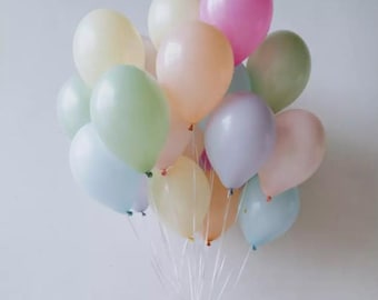 Pastel Balloons | Pack of 10, 20, 50 or 100 items | 12-inch Balloons | Party Accessories