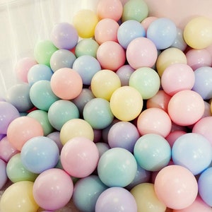Mini Balloons, Packet of 20 Pastel Balloons, 5inch Balloons, Balloons, Assorted Coloured Pastel Balloons | Spring party