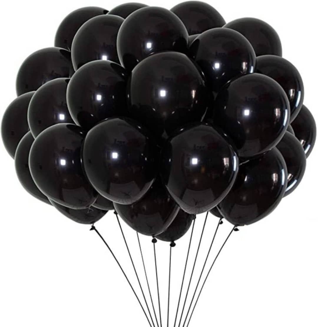 Black Balloons Packet of 20 Black Balloons 10 Inch Etsy