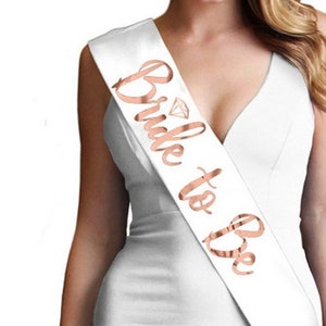 Bronze Bride To Be Sash for Hen Party, Bridal Shower, Bachelor party, Wedding Accessories