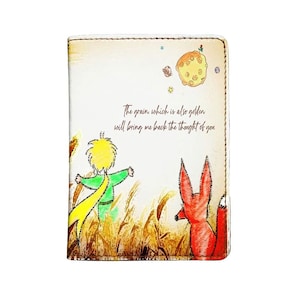 Fundas de piel sintética para pasaportes de PicasaTravel (porta pasaportes) para viajes [nombre personalizado] Le Petit Prince - El Principito