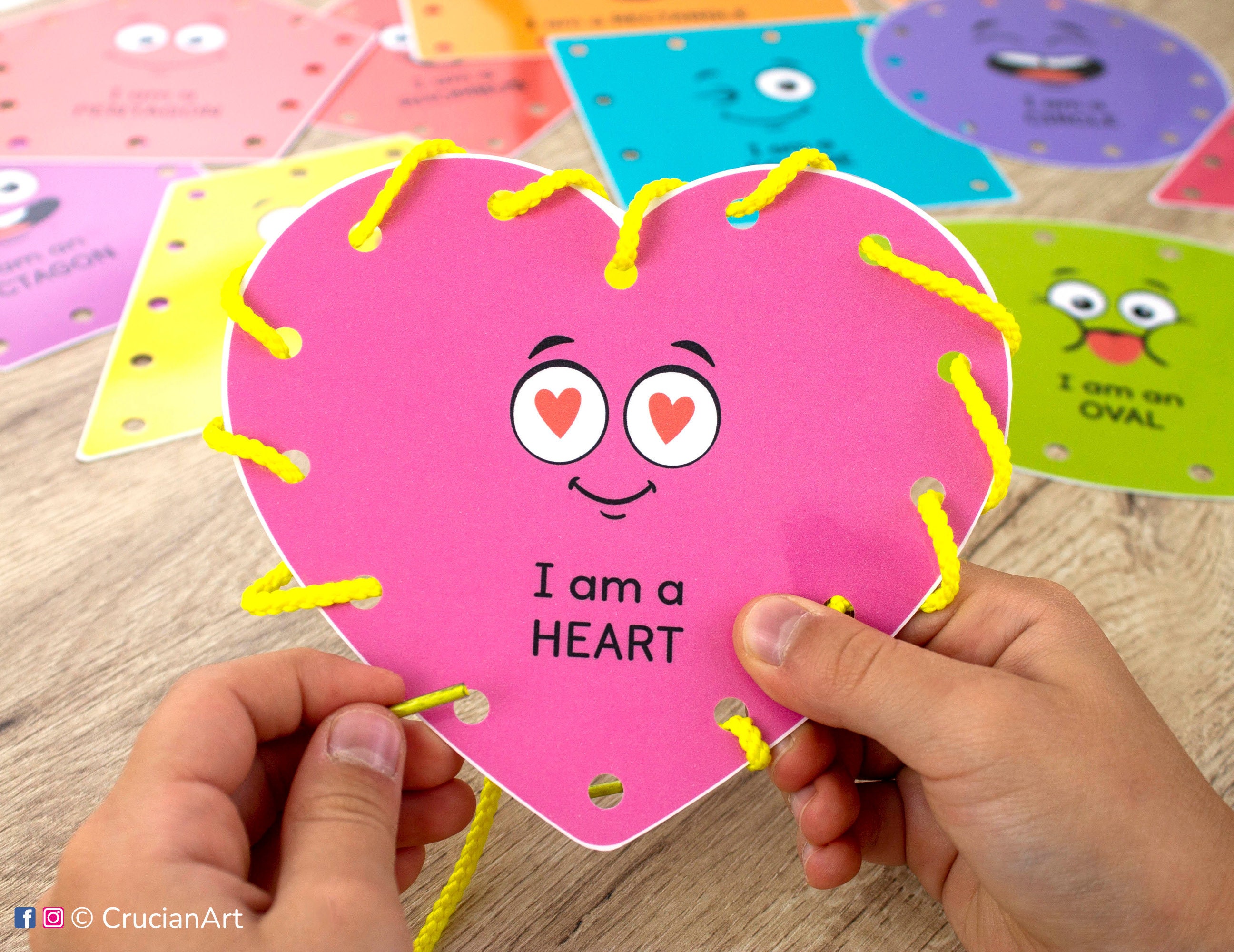 Shapes Printable Lacing Cards. Toddler and Preschool Fine - Etsy