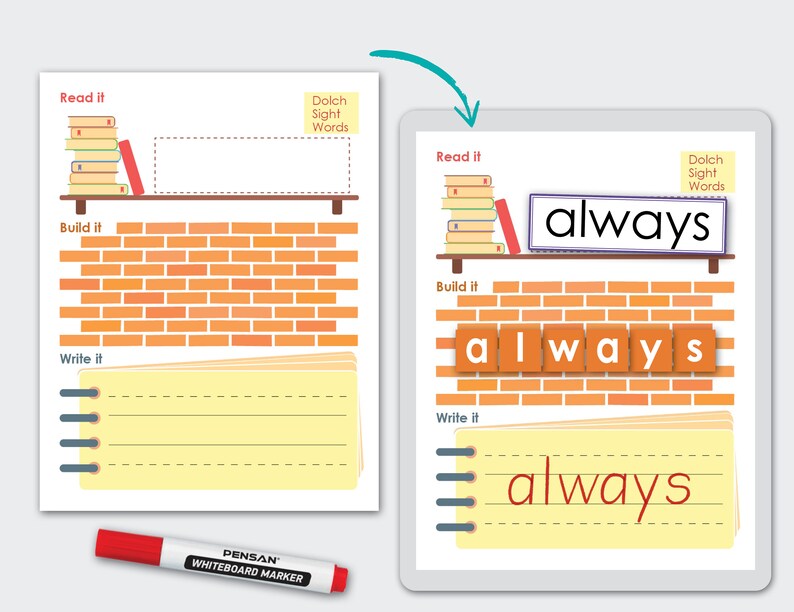 2nd Grade DOLCH Sight Words. Printable Second Grade Dolch - Etsy