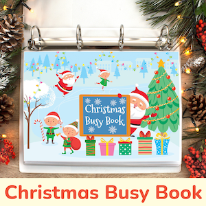 TODDLER CHRISTMAS Busy Book. Printable Learning Binder. Christmas Activities.