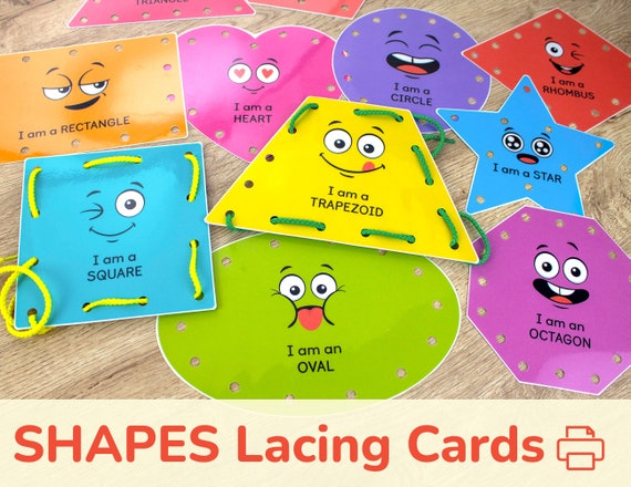 shapes printable lacing cards toddler and preschool fine etsy