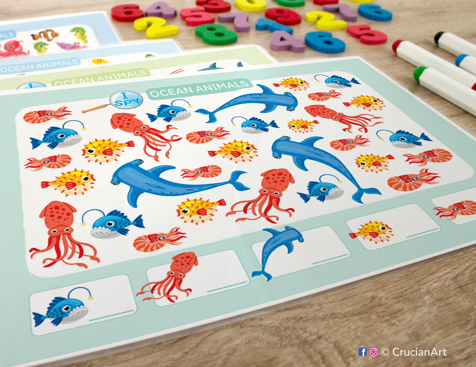 Ocean Animals I Spy Counting Activity. Under the Sea - Etsy