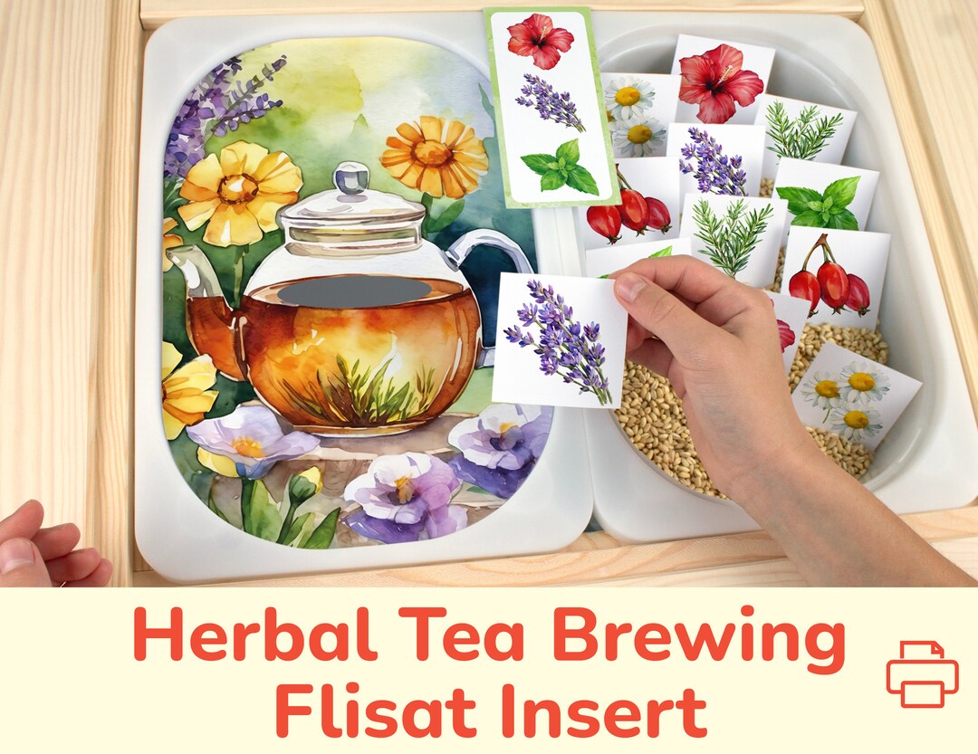 Herbal Tea Flisat Insert: Herbs Matching Activity for Sensory Table ...