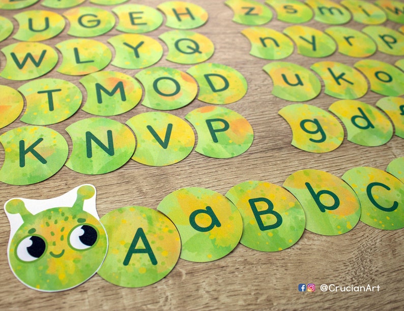 Caterpillar Alphabet Printable Activity for Preschool Etsy