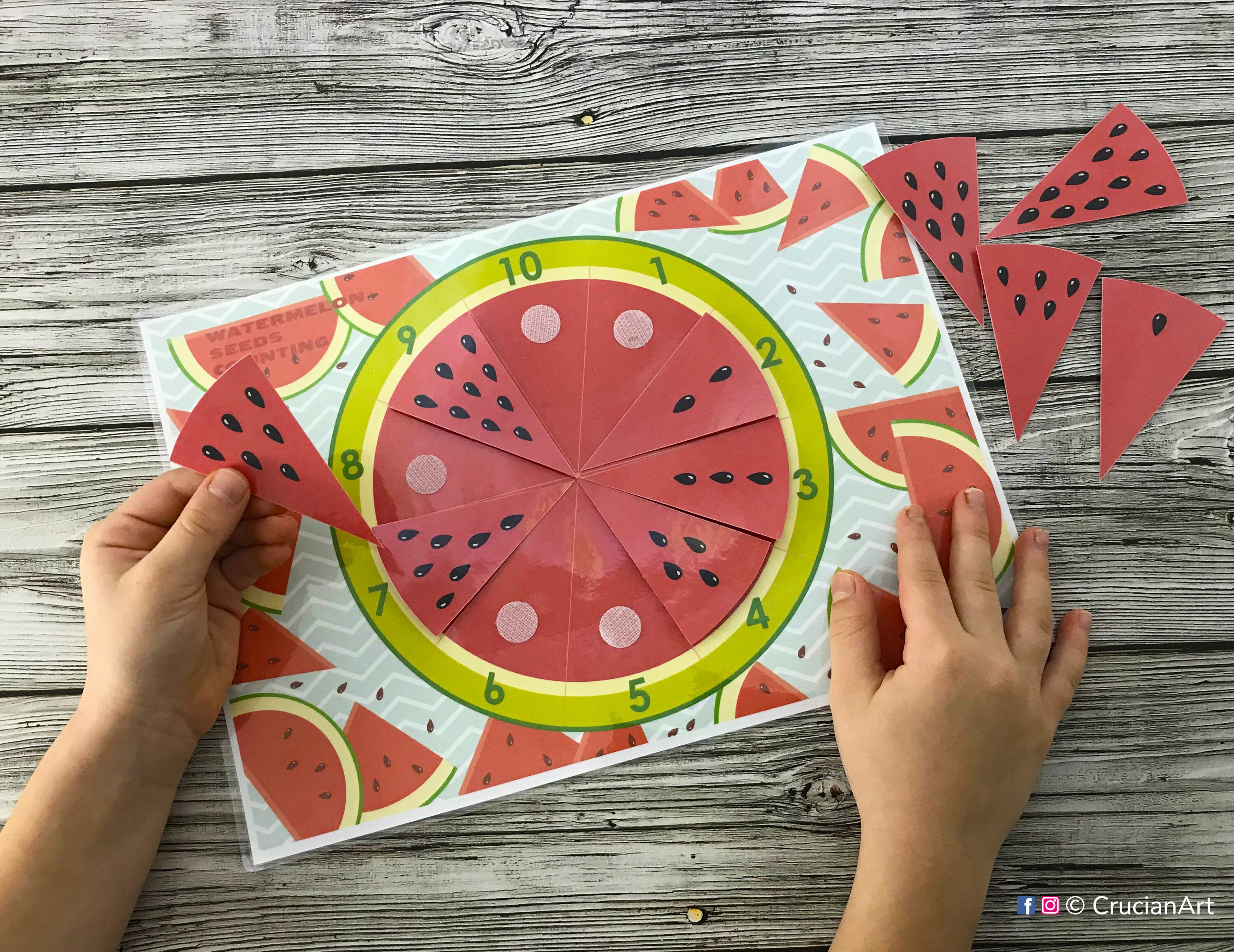 Watermelon Counting Busy Book Activity for Toddler, Preschooler ...