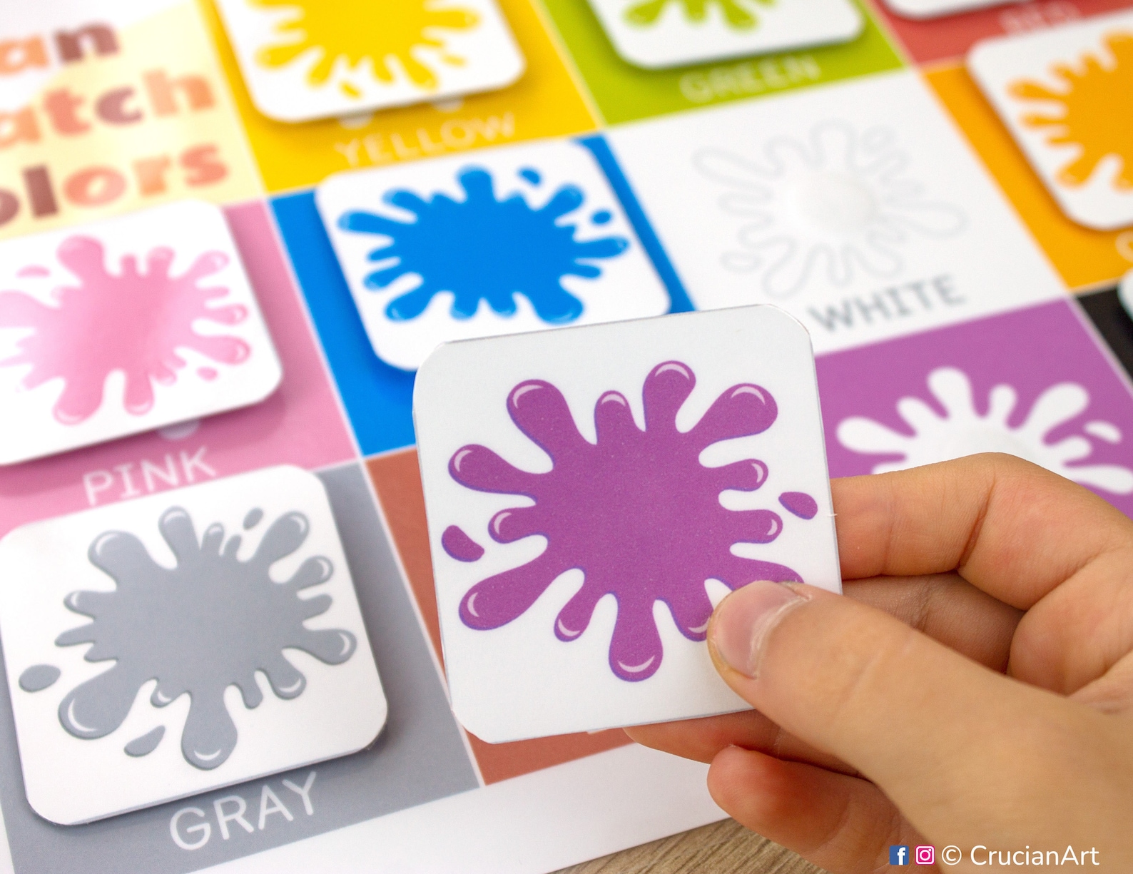 Color Matching Printable Activity. Toddler Busy Book and Learning ...