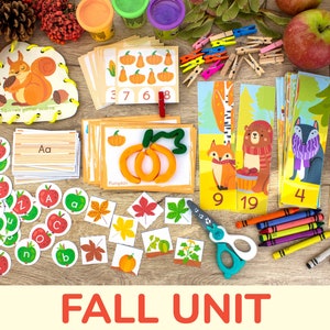 Fall Unit Printable. Autumn Preschool, Pre-K Learning Activities.