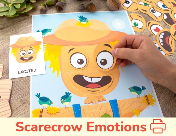 Scarecrow Emotions and Feelings Fall Printable Activity