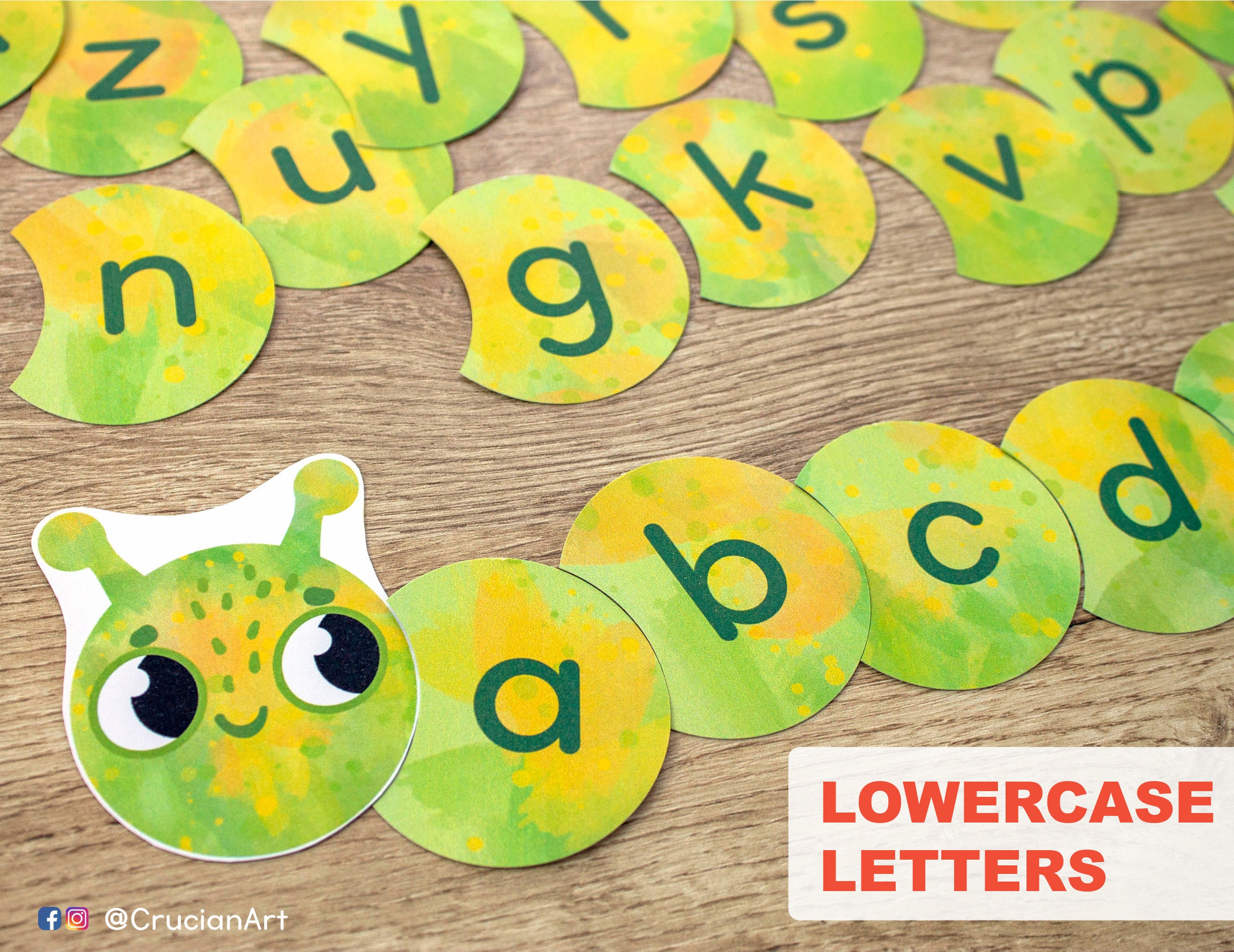 Caterpillar Alphabet Printable Activity for Preschool Etsy