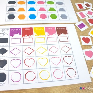 Shape & Color Sorting Printable Activity. Toddler Busy Book and ...