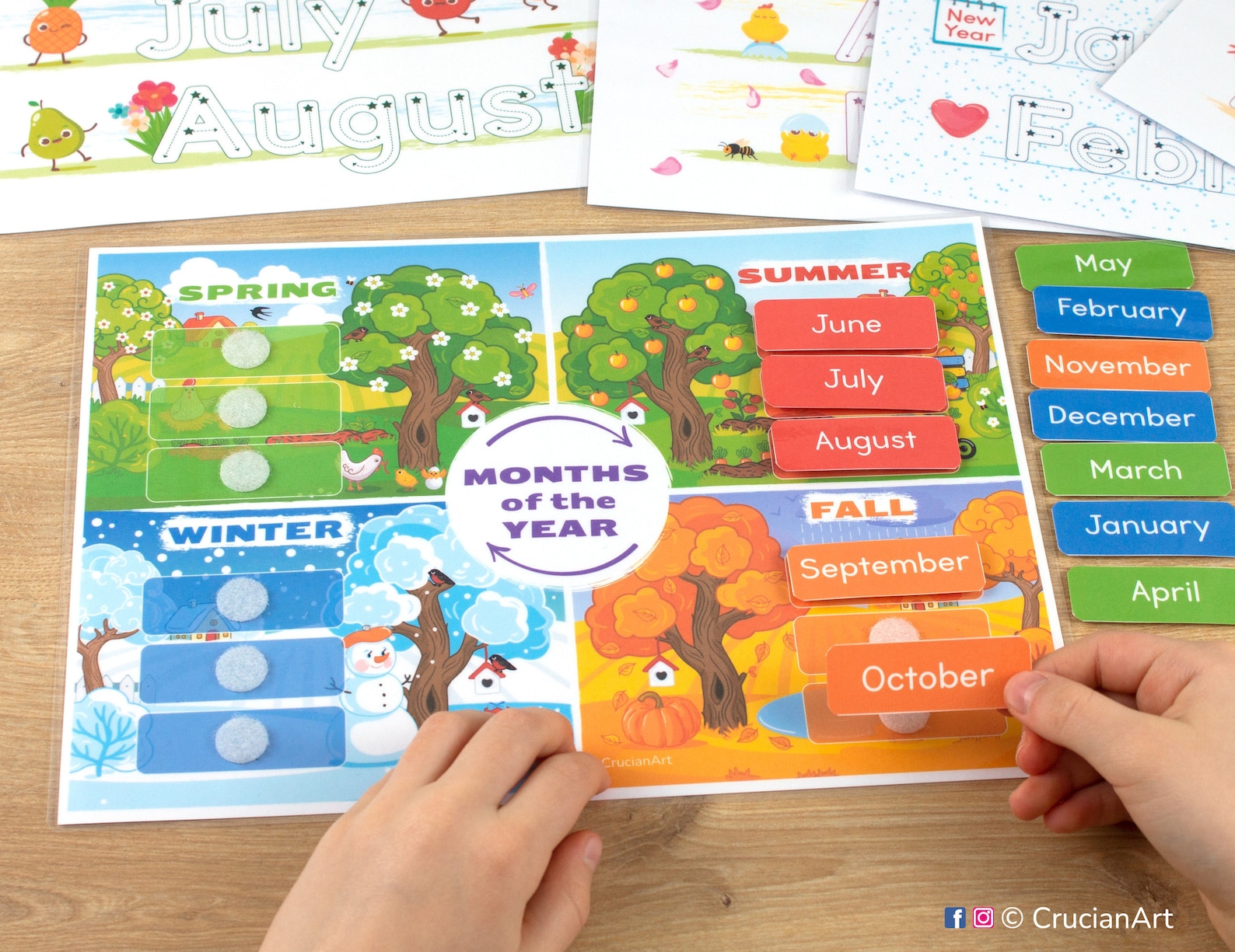 Months of the Year & Circle of Seasons Printable Activities. Homeschool ...
