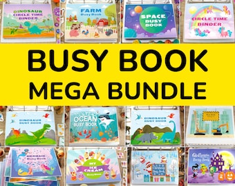 Busy Book Mega Bundle. Toddler & Preschool Learning Binder. Activity Folder Set. Printable Educational Activities. Homeschool Resources.