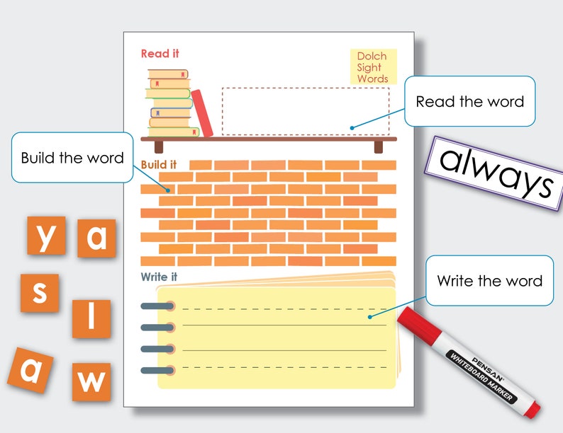 2nd Grade DOLCH Sight Words. Printable Second Grade Dolch - Etsy