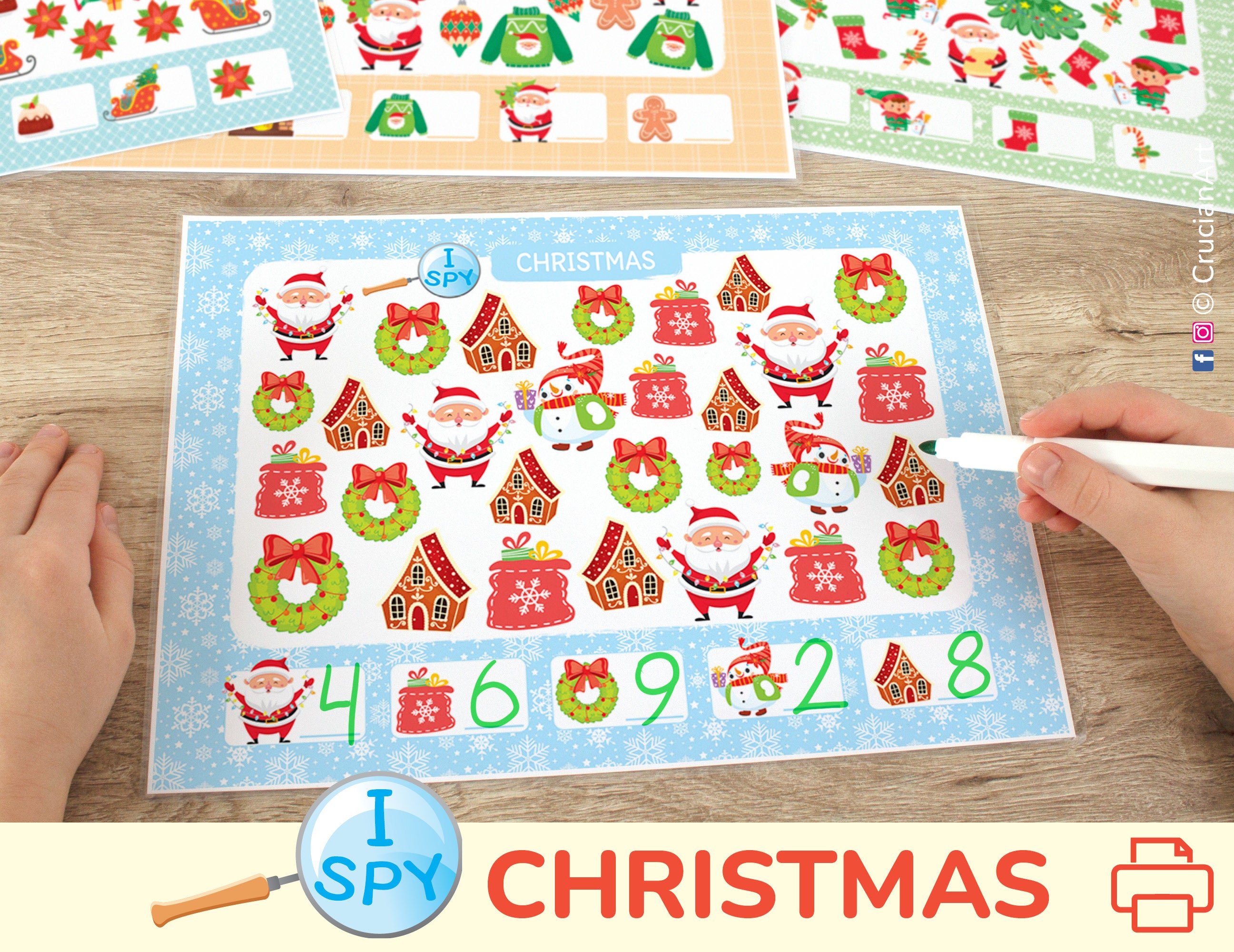 Christmas I Spy Activity. Winter Printable Count to 10 Activities ...