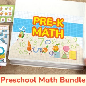 PRE-K MATH Printable Bundle. Prekindergarten Learning Binder. Preschool Curriculum.