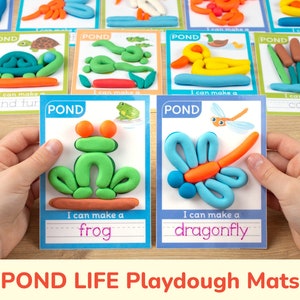 Playdough Mats for Play Dough Activities / Bundle Playdough Scenes /  Creative Playdoh Art for Kids / Blank Face / Nature Scene 