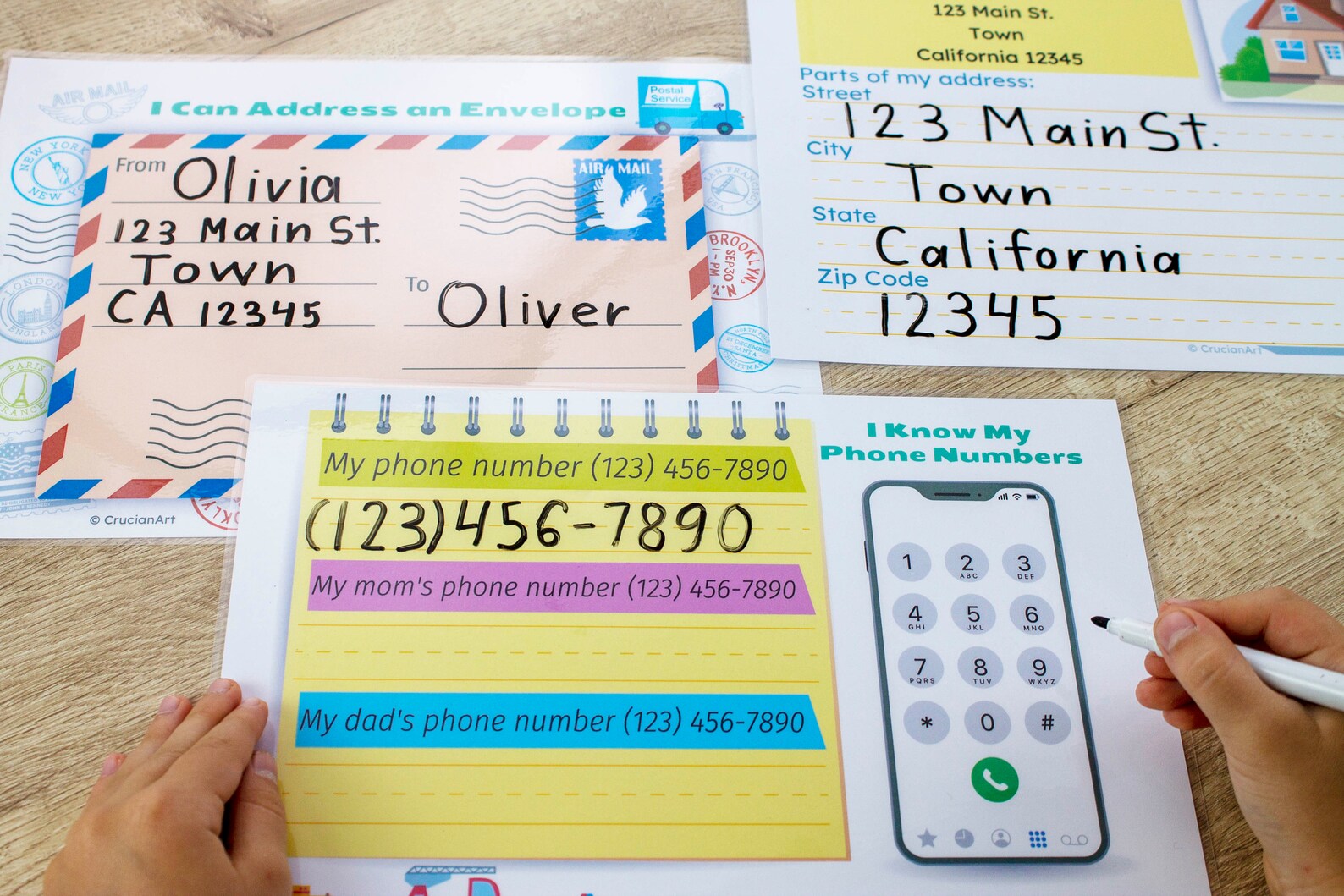 Printable Name Address Phone Number Worksheets