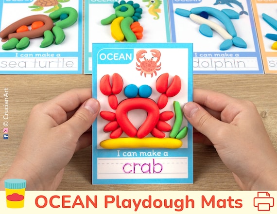 Free Printable Ocean Play Dough Mat For Kids