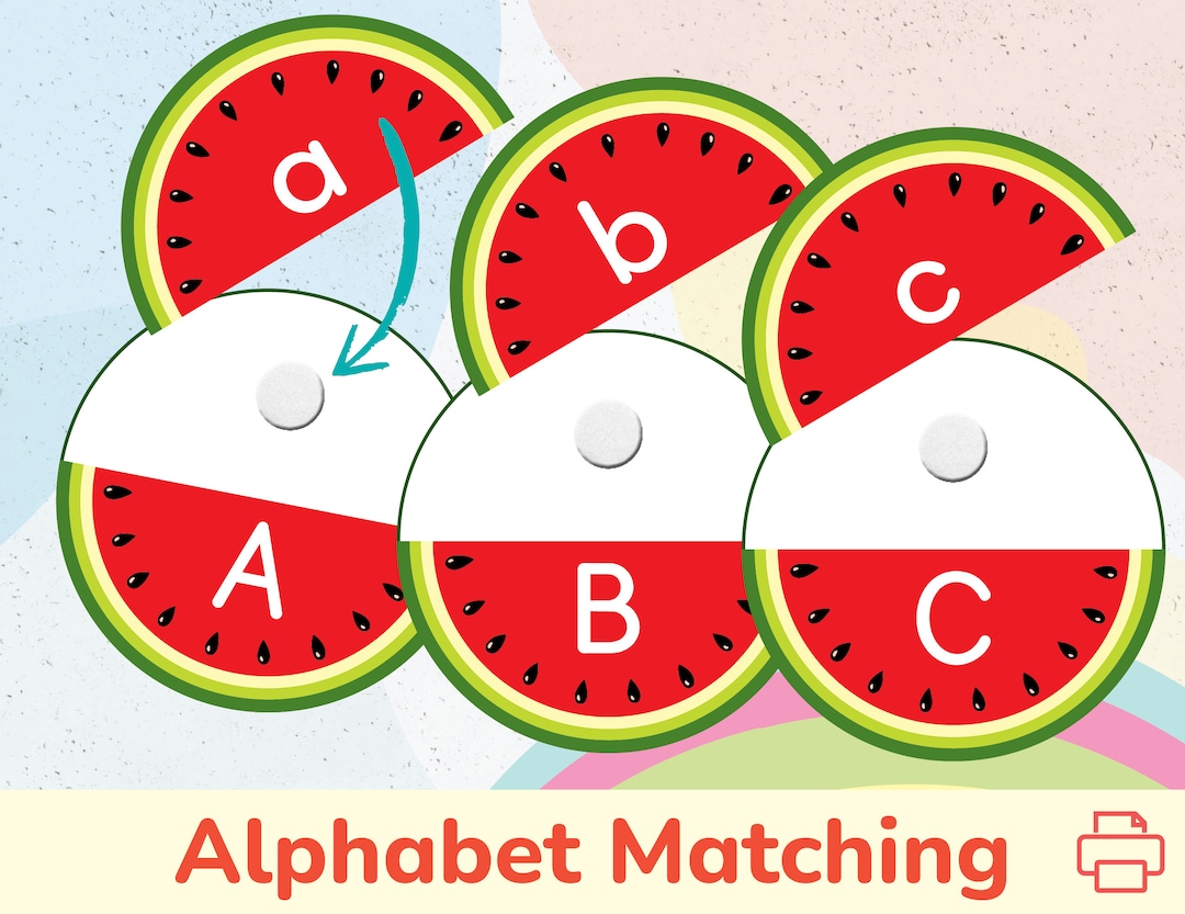 Uppercase and Lowercase Alphabet Puzzle. Printable Upper and Lower Case