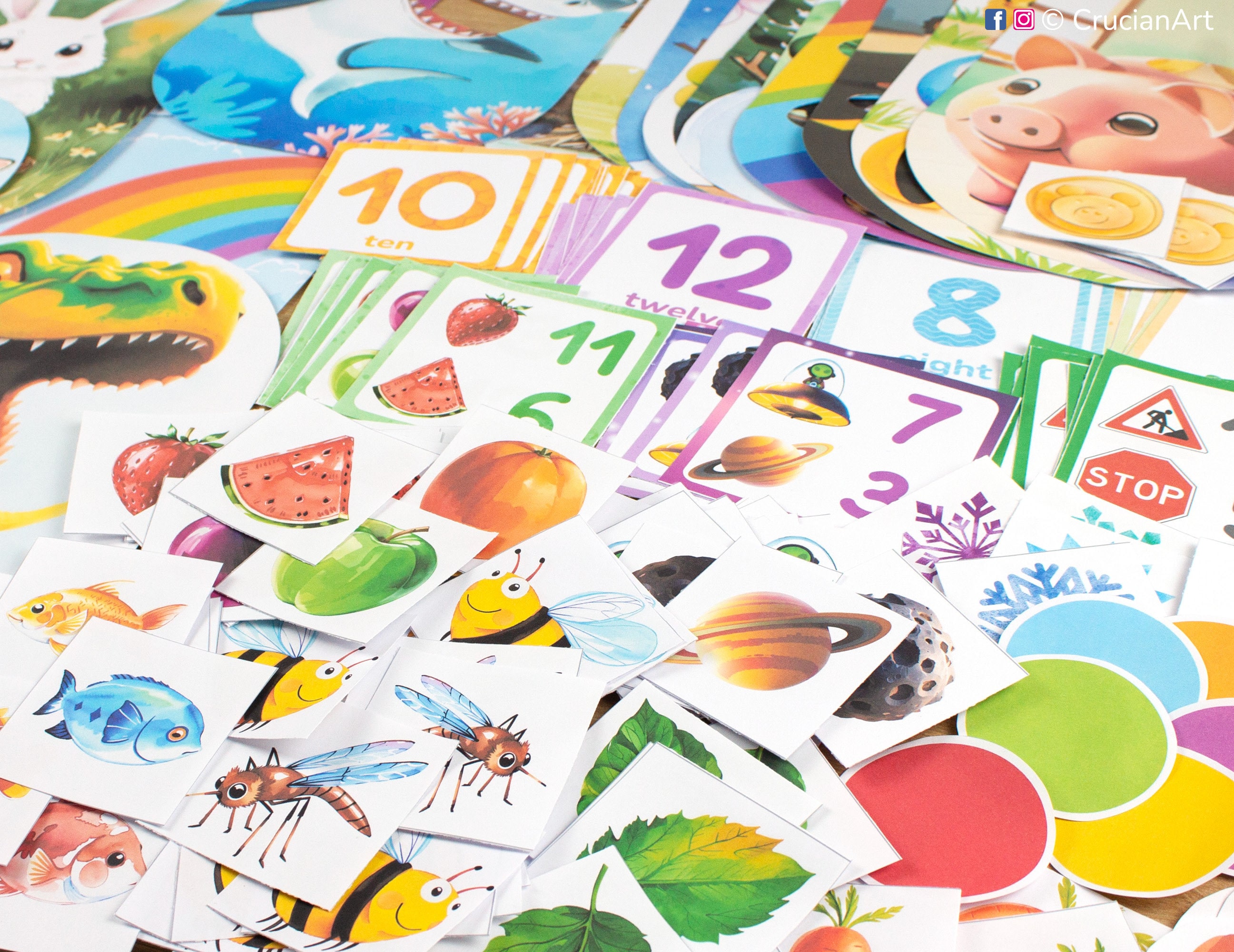 Flisat Insert Growing Bundle: Set of Printable Templates for Sensory ...