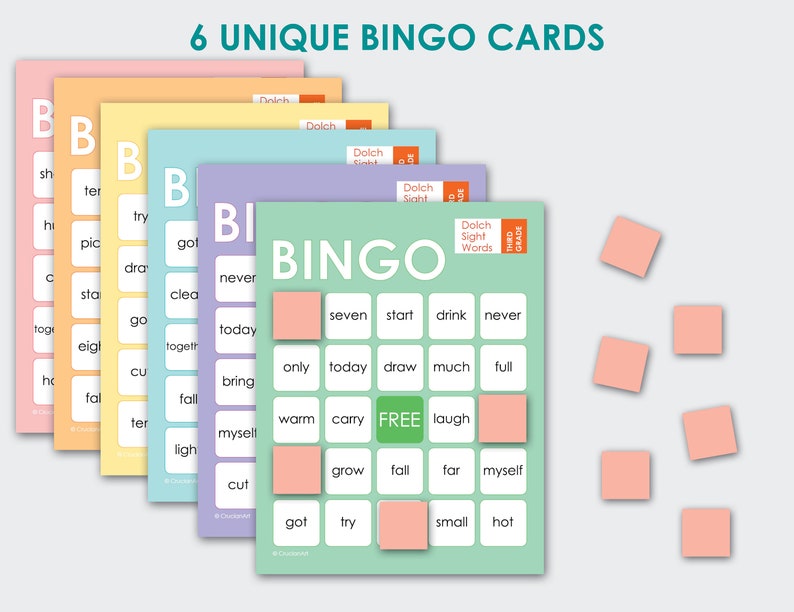 3rd Grade DOLCH Sight Words. Printable Third Grade Dolch Sight Word ...