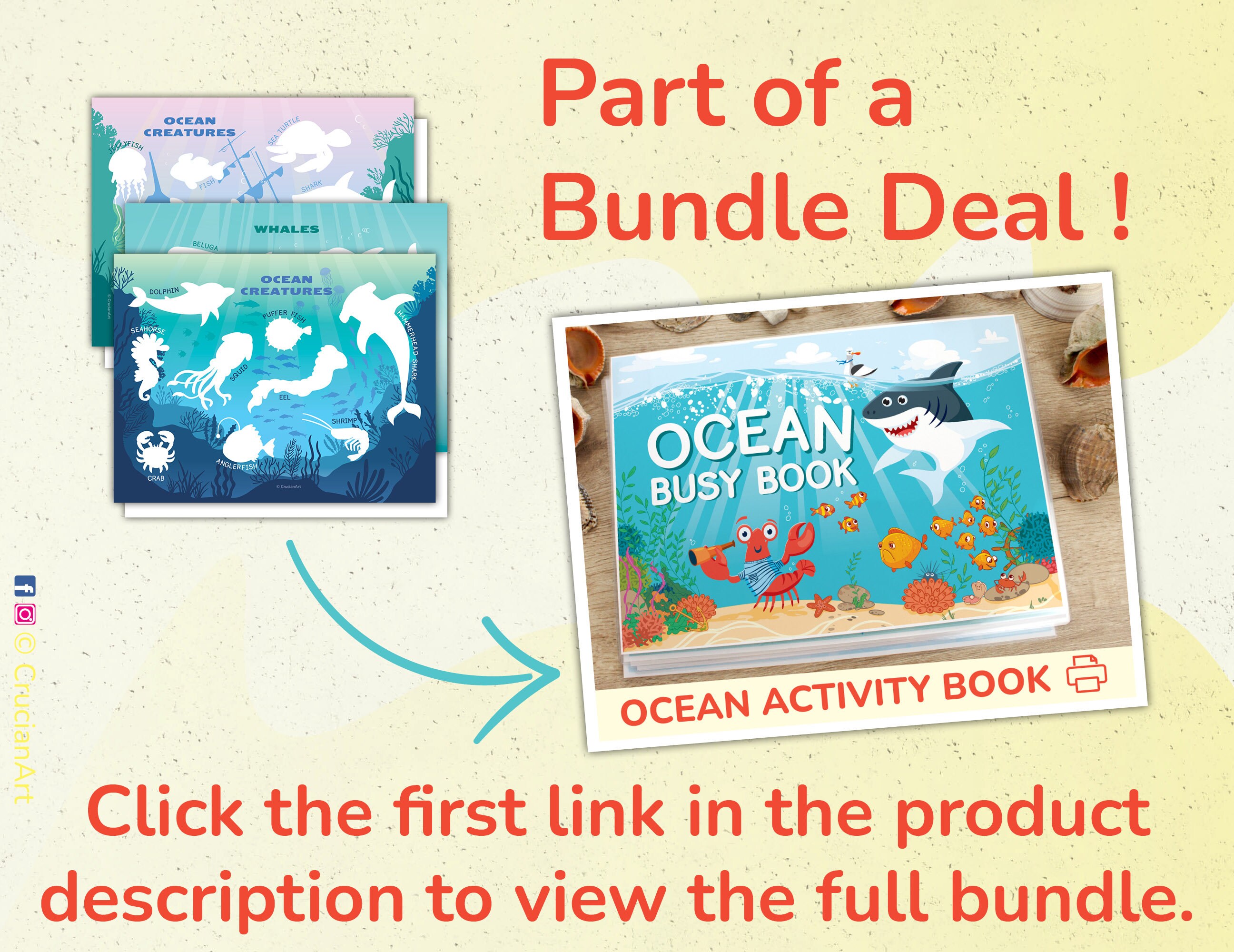 Under the Sea Matching Activity. Ocean Animals Learning Busy Book Page ...