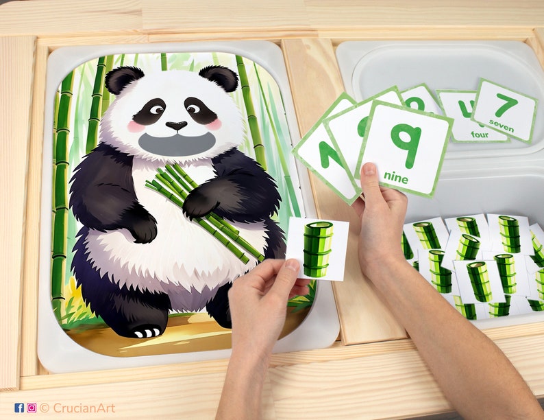 Feed the Panda Flisat Insert: Printable Insert Template for Sensory ...